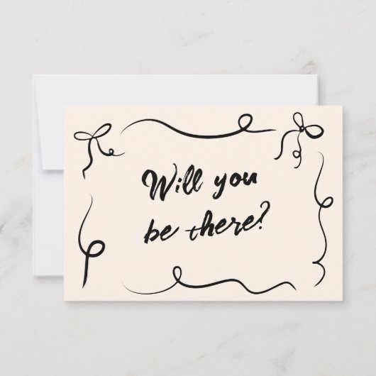 ヴィンテージ書ハユニークド結婚ボウ 出欠カード (裏面)