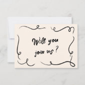 ヴィンテージ書ハユニークモダンド 出欠カード (裏面)