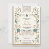 ヴィンテージ書バプテスマ 招待状 (正面)