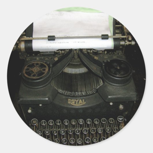 ヴィンテージ書レトロ機,タイプライター ラウンドシール (正面)
