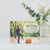 ヴィンテージ書体ラベル |日付はがきを保存 案内ポストカード (スタンド正面)