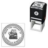 ヴィンテージ書庫から手書きの本を回して セルフインキングスタンプ (インサイチュ)