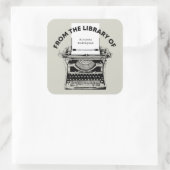 ヴィンテージ書庫の蔵書票 スクエアシール (バッグ)
