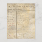 ヴィンテージ書庫カードスクラップブック紙 (正面)