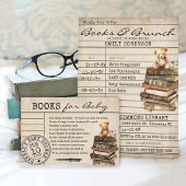 ヴィンテージ書庫カードフローラ図書ベビーカード エンクロージャーカード