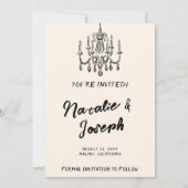 ヴィンテージ書手ユニークモダン写真結婚の セーブザデート (裏面)