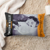 ヴィンテージ書文字 ランバークッション (ブランケット)