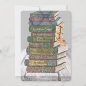 ヴィンテージ書積み絵を描結婚式招待状 招待状 (正面)