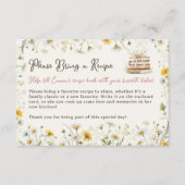 ヴィンテージ書籍フローラ持参レシピブライダルシャワー エンクロージャーカード (正面)
