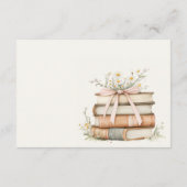 ヴィンテージ書籍フローラ持参レシピブライダルシャワー エンクロージャーカード (裏面)