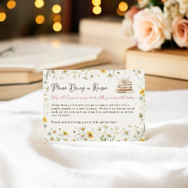 ヴィンテージ書籍フローラ持参レシピブライダルシャワー エンクロージャーカード