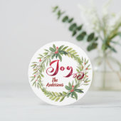 ヴィンテージ書道ジョイボタニカルリース休日 シーズンカード (スタンド正面)