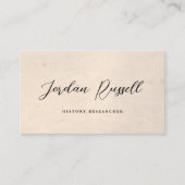 ヴィンテージ書道台本の経年背景正方形 名刺 (正面)