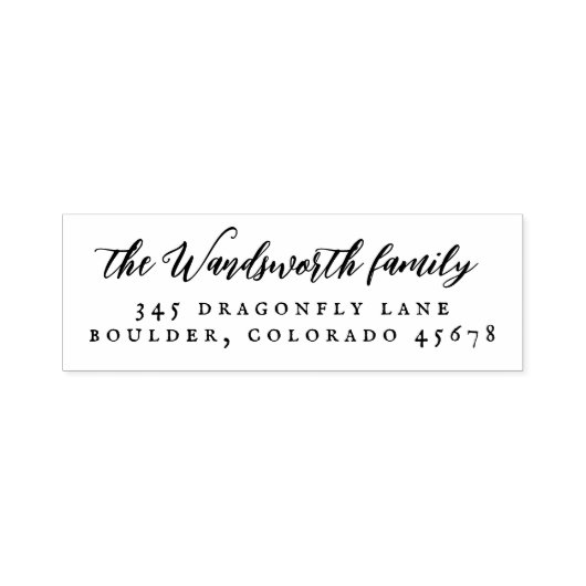 ヴィンテージ書道差出人住所 セルフインキングスタンプ (デザイン)