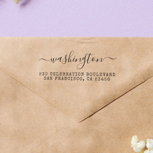 ヴィンテージ書道差出人住所 ラバースタンプ