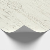 ヴィンテージ書道手書きの脚本切り離し ラッピングペーパー (角)