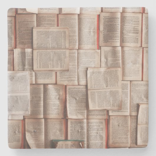 ヴィンテージ書 ストーンコースター (正面)