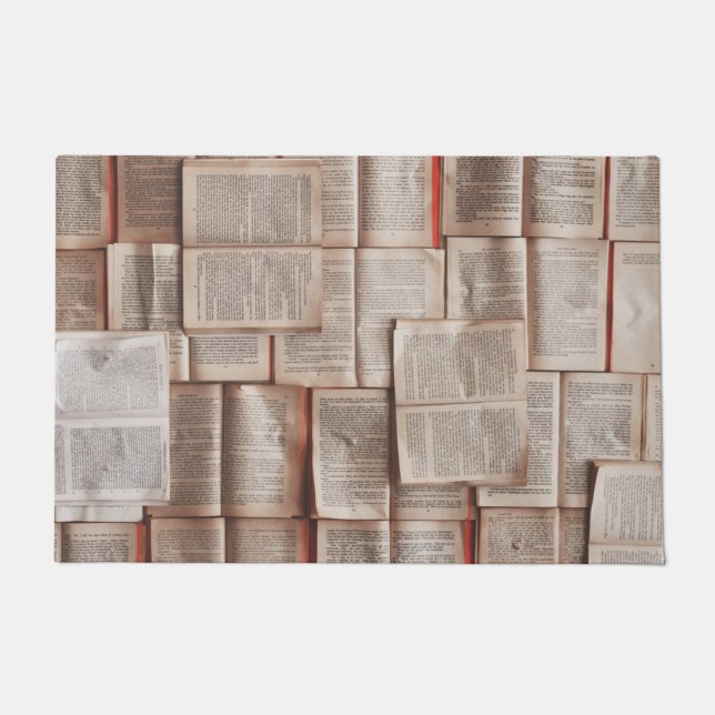 ヴィンテージ書 ドアマット (正面)