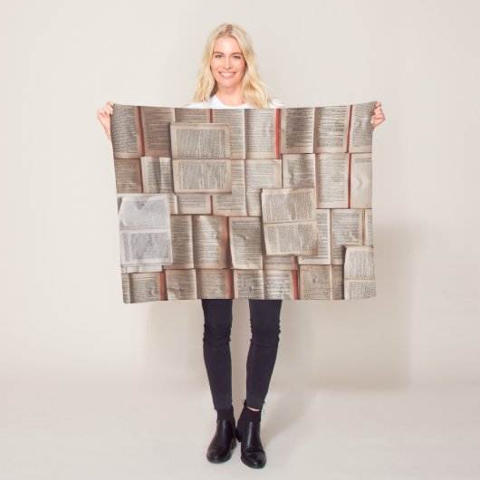 ヴィンテージ書 フリースブランケット (インサイチュ)