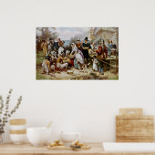 ヴィンテージ最初の感謝祭1621ジャンフェリス ポスター (キッチン)