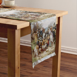 ヴィンテージ最初の感謝祭1621ジャンフェリス ロングテーブルランナー