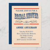 ヴィンテージ最古の国ブライダルシャワー招待状 招待状 (正面/裏面)