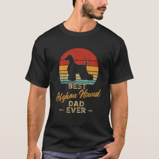 ヴィンテージ最高のアフガンハウンドパパエバーファーズデイ Tシャツ