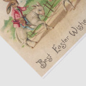 ヴィンテージ最高のイースターウィッシュウサギ羊 薄葉紙 (詳細)