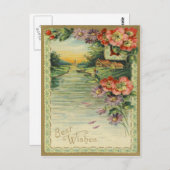 ヴィンテージ最高のウィッシュ葉書 ポストカード (正面/裏面)