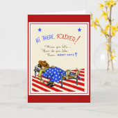 ヴィンテージ最高のカードが兵士の彼氏に願う カード (黄色い花)