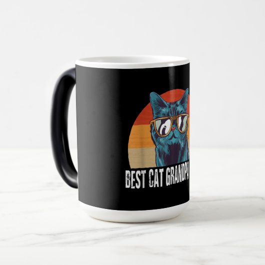 ヴィンテージ最高のキャットグランドパエバーエイティーズスタイルキャット モーフィングマグカップ (正面左)