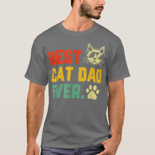 ヴィンテージ最高のキャットパパエバおもしろいットダディ父の Tシャツ