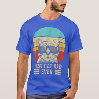 ヴィンテージ最高のキャットパパエバーおもしろいシャツキャットダディFa Tシャツ