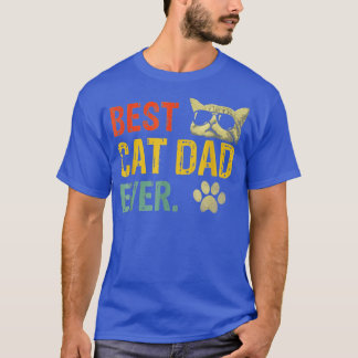 ヴィンテージ最高のキャットパパエバーキャットダディーギフトTシャツ Tシャツ