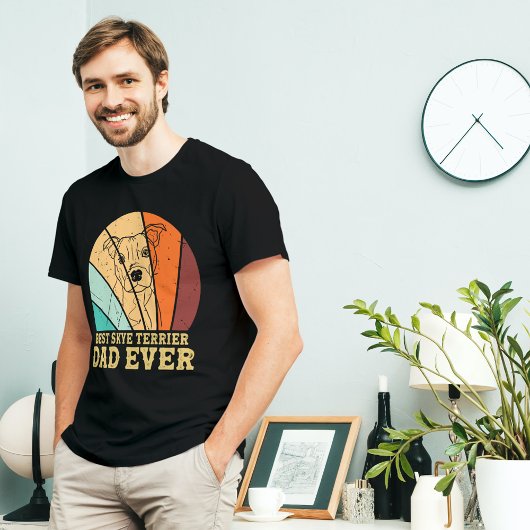 ヴィンテージ最高のスキテリアパパエバー愛犬家 Tシャツ