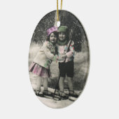 ヴィンテージ最高のス・クリスマス セラミックオーナメント (左)