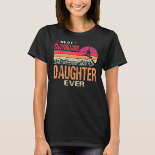 ヴィンテージ最高のス・スノーボード娘EVER FATHER DAY Tシャツ