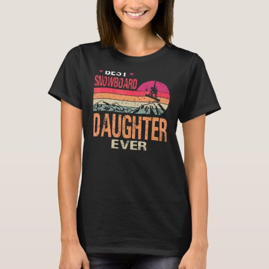 ヴィンテージ最高のス・スノーボード娘EVER FATHER DAY Tシャツ (正面)