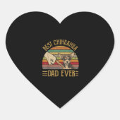 ヴィンテージ最高のチワワパパエバーサンセット ハートシール (正面)