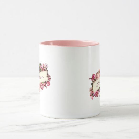 ヴィンテージ最高のバラマエレガントカスタムム母の日 マグカップ (中央)