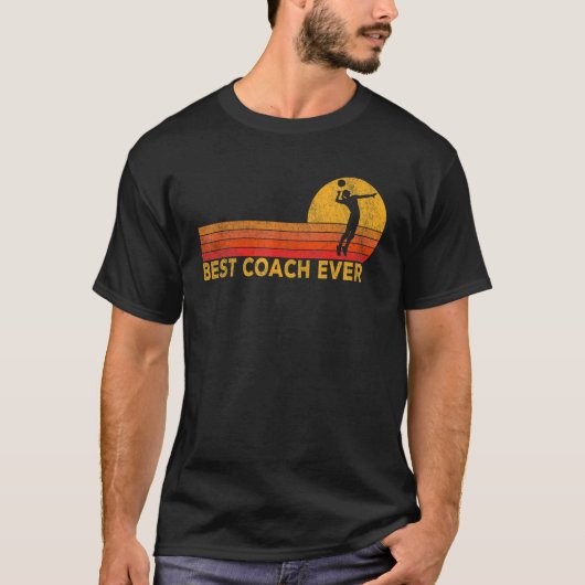 ヴィンテージ最高のバレーボールコーチEver Volleyballチーム Tシャツ (正面)