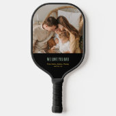 ヴィンテージ最高のパパの写真カスタム名Axロゴ ピックルボールラケット (裏面)