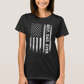 ヴィンテージ最高のパパエバーアメリカ国旗動揺しての脂肪 Tシャツ