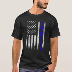 ヴィンテージ最高のパパエバーアメリカ国旗動揺しての脂肪 Tシャツ