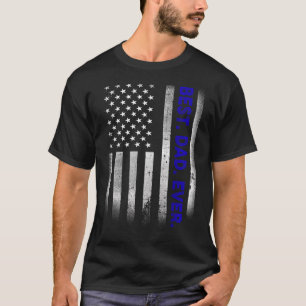 ヴィンテージ最高のパパエバーアメリカ国旗動揺しての脂肪 Tシャツ