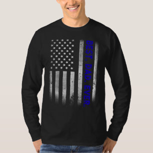 ヴィンテージ最高のパパエバーアメリカ国旗動揺しての脂肪 Tシャツ