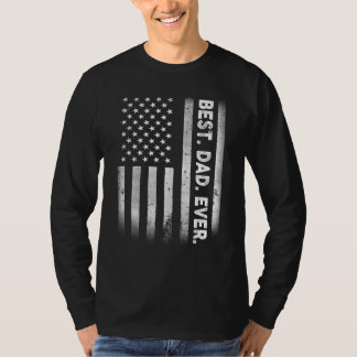 ヴィンテージ最高のパパエバーアメリカ国旗動揺しての脂肪 Tシャツ