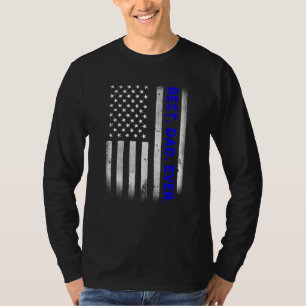 ヴィンテージ最高のパパエバーアメリカ国旗動揺しての脂肪 Tシャツ