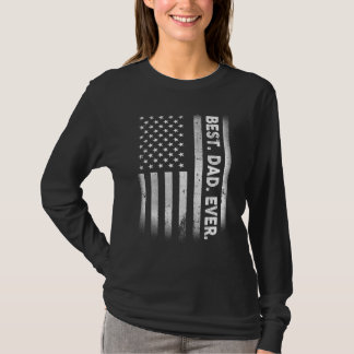 ヴィンテージ最高のパパエバーアメリカ国旗動揺しての脂肪 Tシャツ