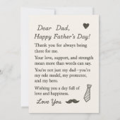 ヴィンテージ最高のパパエバー魚釣りファーザーデイフラットカード 招待状 (裏面)